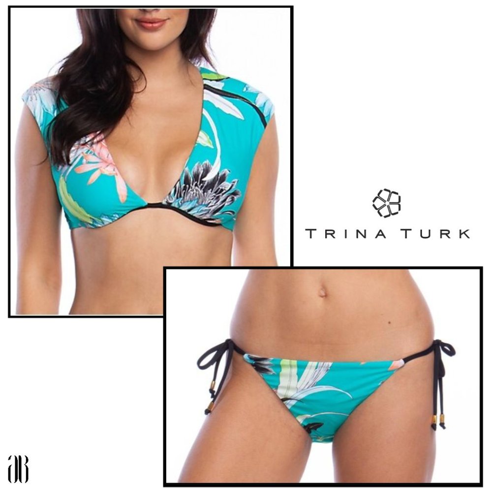 Trina Turk Shangri-La Floral Bikini Two Piece Size